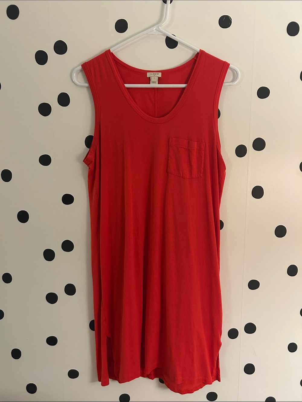 J. Crew Sleeveless Dark Orange Pocket Tank Dress - Women